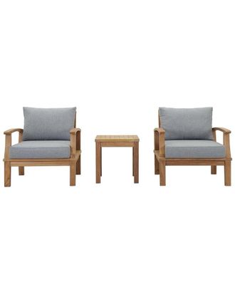 ModWay Discontinued Modway Marina 3Pc Outdoor Patio Premium Grade A Teak Wood Set