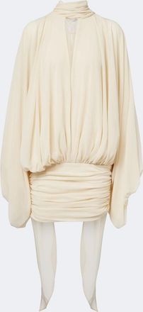De La Vali Maite draped chiffon minidress
