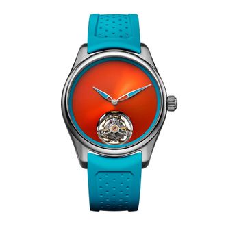 H. Moser & Cie Pioneer Tourbillon Spiced Aqua Automatic Mens Watch 3805-1200