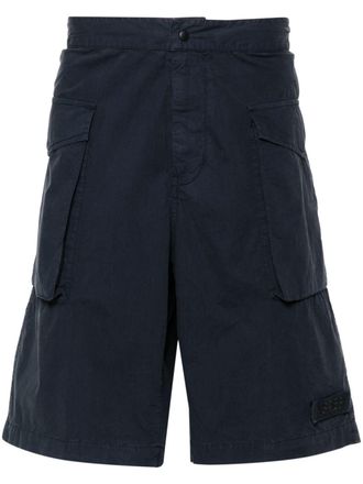 Aspesi logo-patch cargo shorts - Blue