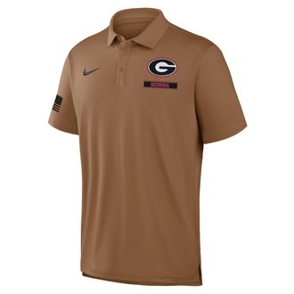 Nike Georgia Military Appreciation Nike Mens Dri-FIT College Polo in Brown | 04PF2EAGBN-YG7