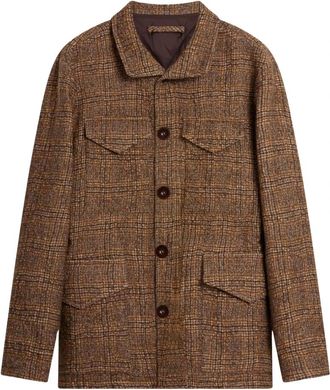 Ballantyne Check Field Jacket - Heren - Zomerjassen - Bruin - L - Katoen - Jassen