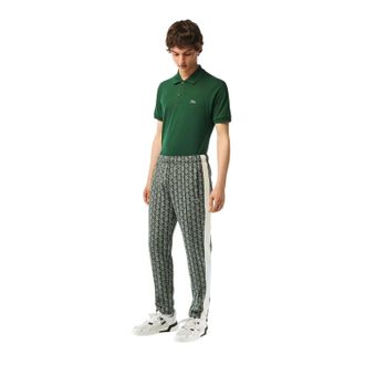 Lacoste Geometrisch trainingspak voor heren met normale pasvorm (Groen/Hout)