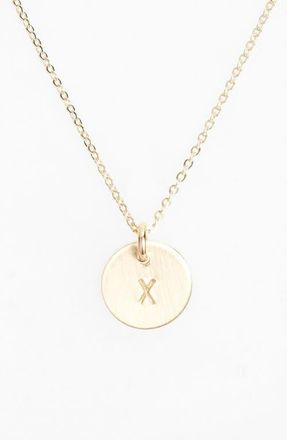 Nashelle 14k-Gold Fill Initial Mini Circle Necklace in 14K Gold Fill X at Nordstrom
