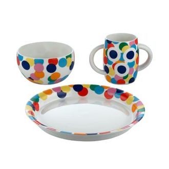 Alessi Childrens tableware set Kids - Multicoloured - China - Designer Alessandro Mendini