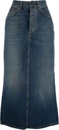 Balenciaga denim maxi skirt - Blue