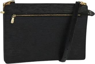 Louis Vuitton Tweedehands leren Louis Vuitton tassen - Dames - Vintage Schoudertas - Zwart - ONE Size - Leer - Vintage