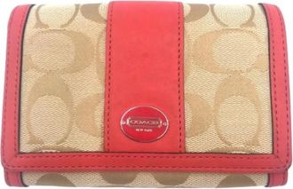 Coach Pre-owned Canvas Portemonnee - Dames - Vintage Accessoires - Beige - ONE Size - Vintage