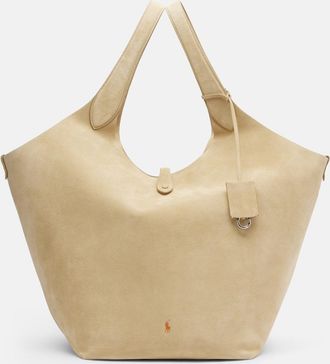 Polo Ralph Lauren Polo Play Large suede tote bag