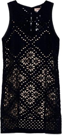 Twinset Elegante Nero Jurk voor Vrouwen - Dames - Kleedjes - Zwart - S - Katoen - Kleedjes