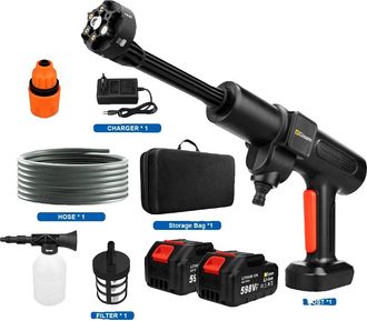OEM Limpiadora De Alta Presi&oacute;n, Presi&oacute;n Regulable, Funcionamiento Inal&aacute;mbrico, 2 Bater&iacute;as