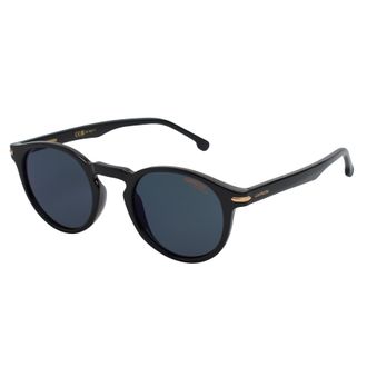 Carrera Unisex 301S Round Polarized Sunglasses for Men and Women - Black Polyamide - One Size