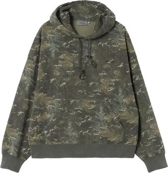 Carhartt Work in Progress Hoodie met camouflageprint - Groen