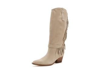 Free People Faith Fringe Western Boots Womens Boots Sunstone Sand Suede : EU 38.5 (US Womens 8.5) M