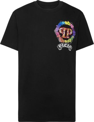 Philipp Plein T-shirt Ronde Hals SS - Heren - T-shirts - Zwart - L - Katoen - Tops