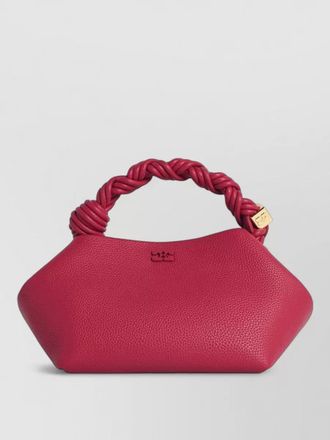 Ganni small bou bag hammered leather handle