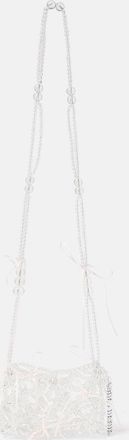 Susan Fang Bow-detailed beaded shoulder bag