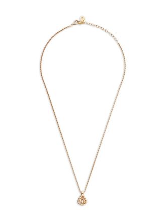 Dior 1970-1980 logo necklace - women - Gold Plated Brass - One Size
