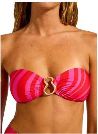 Seafolly Coastline Ring Front Bandeau Bikini-Top f&uuml;r Damen | orange