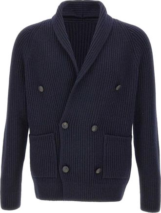 Gran Sasso shawl-collar double-breasted cardigan - men - Wool - 46 - Blue