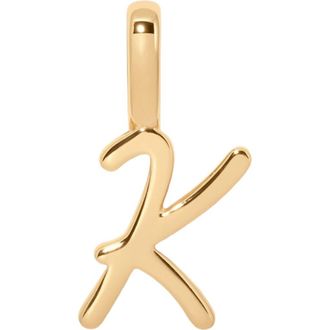 Made by Mary Script Initial Charm Gold Vermeil in Gold Vermeil Initial K at Nordstrom