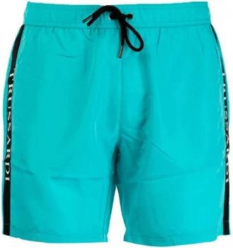 Trussardi Blauw Polyester Herenpak Tape - Heren - Strandmode - Blauw - M - Polyester - Badmode
