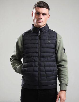 Marshall Artist Mens Oakdale Gilet - Black - Size: 38/Regular