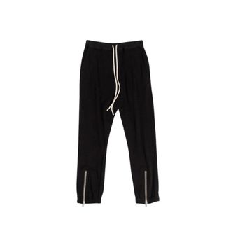 Rick Owens Heren, Broeken, Zwart, Maat: M Katoen
