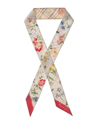 Burberry Skinny Blooms Silk Scarf