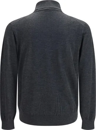 Giorgio Armani Mens Cashmere Turtleneck Sweater Agate Gray Kashmir-Capra Hircus Kashmir/capra