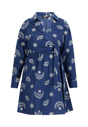 Dreimaster Dreimaster Jurk Dames marine wol wit