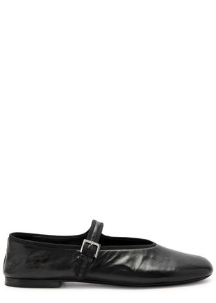 The Row The Row Boheme Leather Mary Jane Flats - Black - 40 (IT40 / UK7)