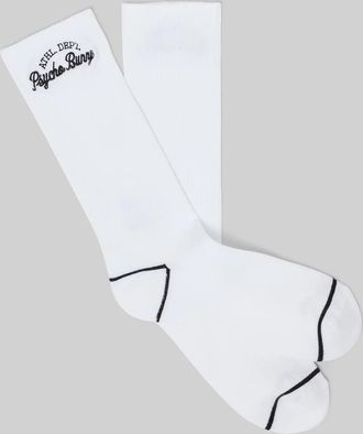 Psycho Bunny Mens Scprit Socks 100 WHITE / O/S
