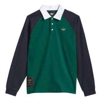 adidas Skateboarding x Tyshawn Rugby Shirt Collegiate Green Legend Ink KE7013