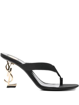 Saint Laurent Black Logo Heels