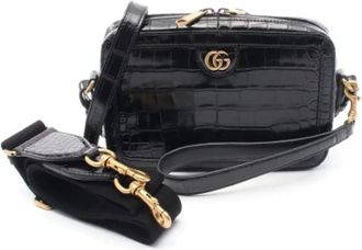 Gucci Pre-owned Leather gucci-bags - Dames - Vintage Schoudertas - Zwart - ONE Size - Leer - Vintage