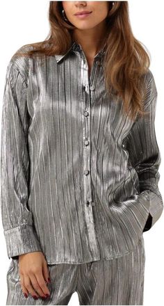 Suncoo Zilveren Linda Blouse - Dames - Overhemden - Grijs - XS - Overhemden