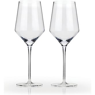 Viski Raye Crystal Angled Chardonnay Glasses Set of 2 in Clear at Nordstrom