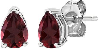 House of Brilliance Haus Of Brilliance Colorful Gemstones 14K 1.00 Ct. Tw. Garnet Stud Earrings