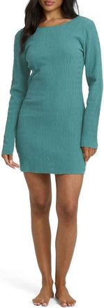 Billabong Dream Life Long Sleeve Minidress in Bay Blue at Nordstrom, Size X-Small
