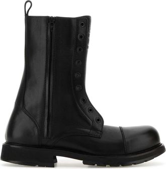 Balenciaga Black Leather Truck Boots