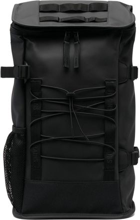 Rains logo-strap buckle-fastening backpack - unisex - Polyurethane/Polyester - One Size - Black
