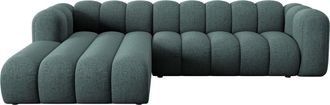 MICADONI 4-Sitzer Design Modul Ecksofa Lupine mit Eckteil links - Chenille-Bezug