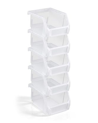 Sorbus X-Small Stackable Garage Storage Bins - Set Of 5