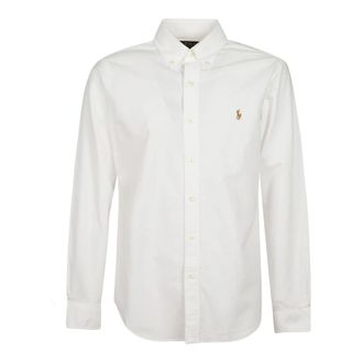 Ralph Lauren Cotton Oxford Shirt - Heren - Casual Overhemden - Wit - 2XL - Katoen - Overhemden