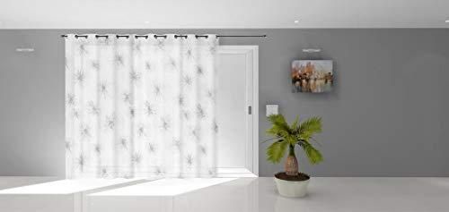 Voilage à Pattes Blanc 135x250 Cm - Polyester, Style Moderne Pour Fenêtres Et Portes-Fenêtres