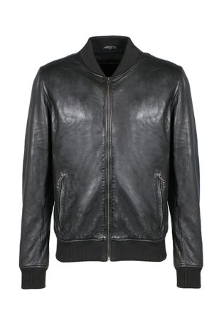 Freaky Nation Lederjacke FREAKY NATION Ted-FN SN, Herren, Gr. M(46), schwarz, Oberstoff: 100% Leder; Futter: 100% Baumwolle, Jacken Lederjacke