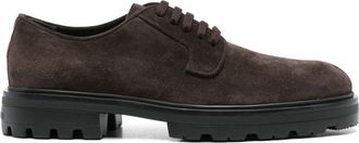 Hogan lace-up derby shoes - men - Calf Suede/Calf Leather/Rubber - 10,5 - Brown