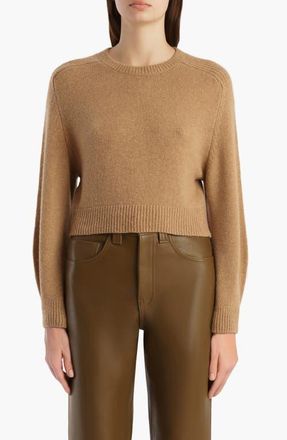 Khaite Masie Stretch Wool & Cashmere Sweater in Camel at Nordstrom, Size Medium