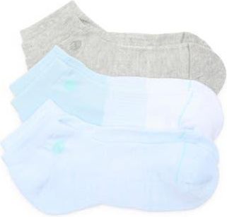 Zella 3-Pack Ankle Socks in Light Blue Multi at Nordstrom Rack